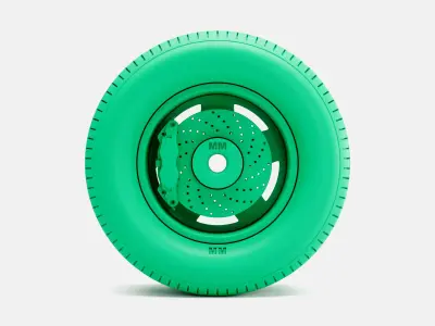 15x8 Daisy Wheel Goodyear Blue Streak 700 Tire 3D print model