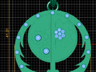  Stainless Steel Pendant 3d printable  pendant  3D print model