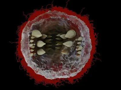 Sci-Fi Capsule and Virus Material Free low-poly 3D model