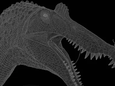 Spinosaurus bust for rendering 3D model