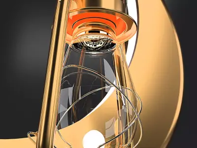  Ramadan lantern with a crescent moon  3D model