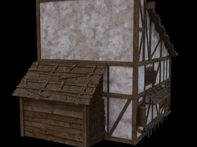 Medieval Cottage Low-poly 3D model purchase