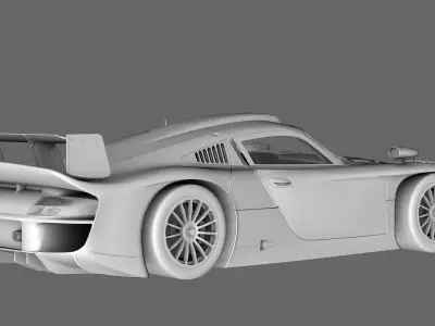 Porsche 911 GT1 1997 Low-poly 3D model