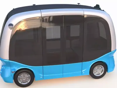 Autonomous Electric Minibus 3D model