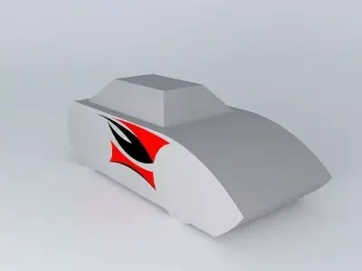 Flame race car Free 3D model