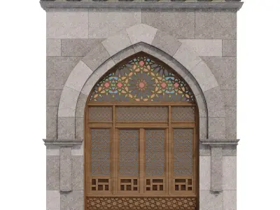 Arabic turkish islamic architectural element set 503 3D model