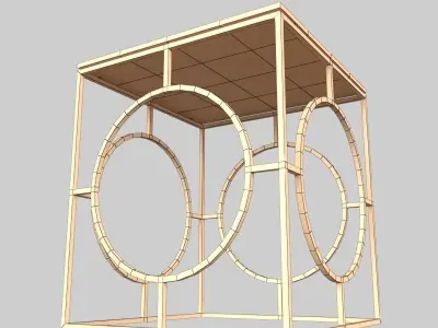 Glass Table 11 Low-poly 3D model