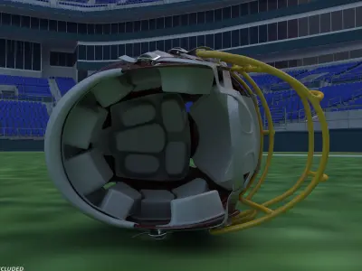 Washington Redskins American Football Helmet 3D model