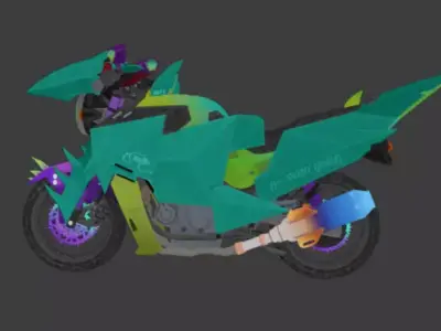 Phantom Motorcycle Lv 7 PUBG Low-poly 3D model