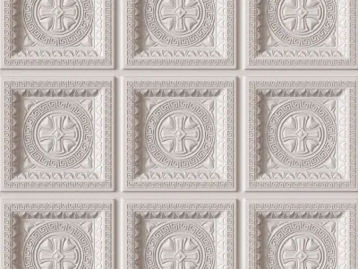 Decorative Ceiling Tile 3D model purchase