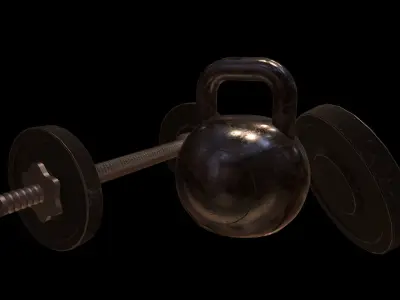 Gym Props Pack Low-poly 3D model