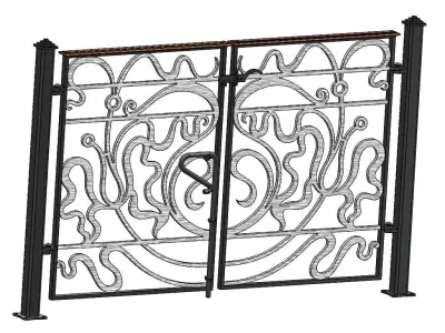 Ornamental Gate Free 3D model