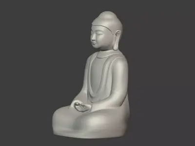 Buddha Statue - Meditation Figurine Low-poly 3D model