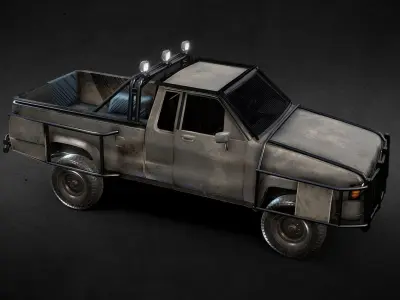 Pickup PBR Lowpoly Low-poly 3D model