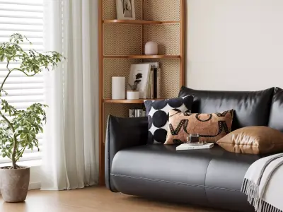 Modern medieval petal sofa EDRA sofa antique multi-person sofa 3D model