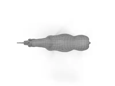 Unicorn with rainbow mane 3D model