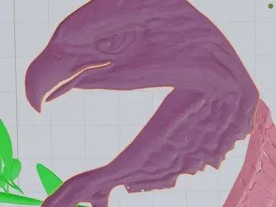 Circular Eagle Design for CNC cutting 3D print model