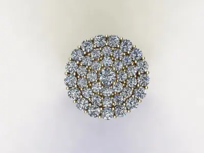 R227 diamond ring new cad file  3D model