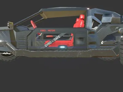 SCI-FI BUGGY Medium High Poly Model 3D model