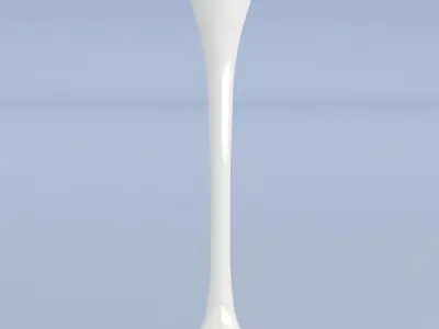 Long White Vase 3D model