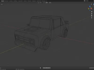 Camaro SS 1968 model car Low-poly 3D model