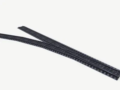 Train road  Low-poly 3D model