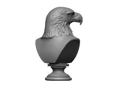 eagle head bust 3D print model