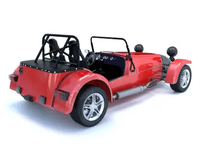 Car Caterham SevenR500 Low-poly 3D model