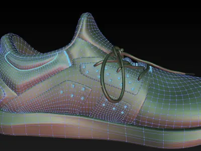 Trainers blue grey 3D model 3D model