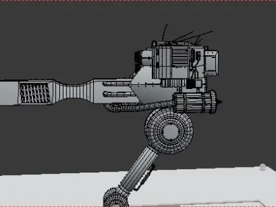 Sci Fi Sentry Gun Free low-poly 3D model