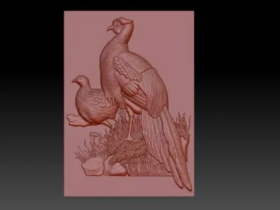 Birds pheasant 3D print model