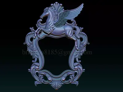 Pegasus Mirror Frame 3D print model