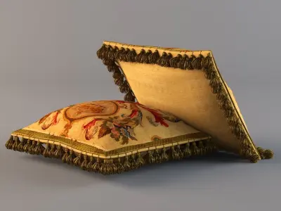 OG Library Firenze Tapestry Cushion 3D model