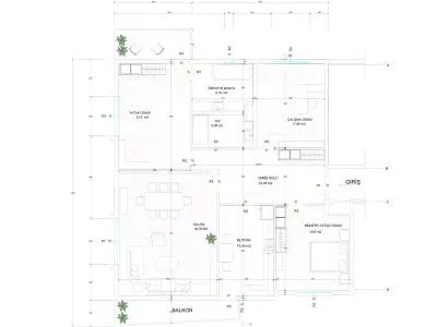 house project  autocad draw  3D model