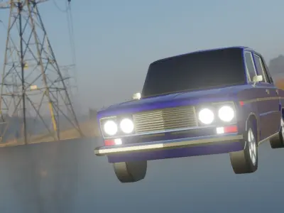 Lada vaz-2106 Low-Poly 3D model