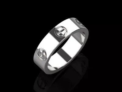 Love Wedding  Ring 20 Size N152 3D print model