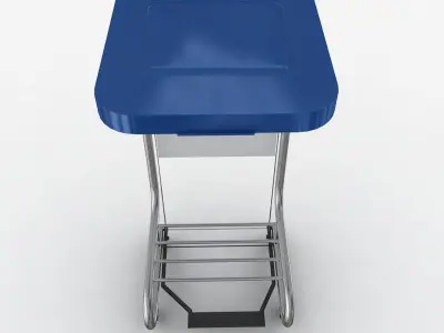 Mobile Hamper Stand Low-poly 3D model