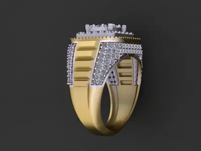 Luxury Men Jewelry Ring 3D print model