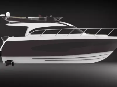 14m Flybridge Yacht 3D model
