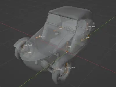 Velorex 350 rigged Low-poly 3D model