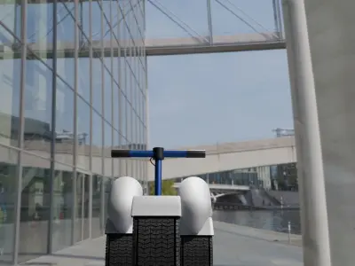 Turbo scooter Low-poly 3D model