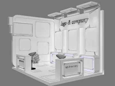 Booth Exhibition Stand a 28 3D model