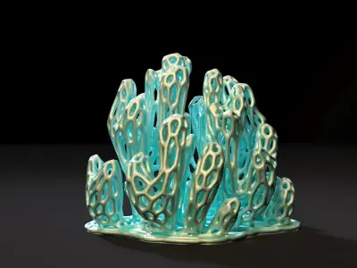 Coral Voronoi decor 3 3D print model