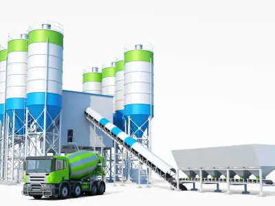 Concrete Batching Plant 3D model