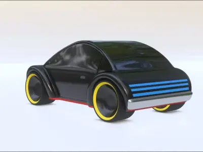 Concept Car Low-poly 3D model