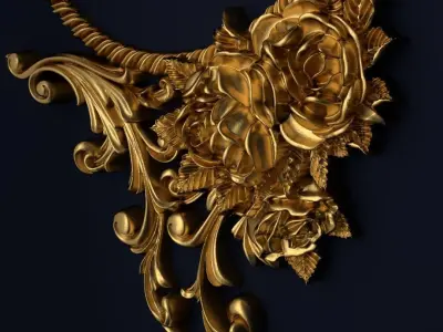 Classic decor ornament v-3D model18 3D print model