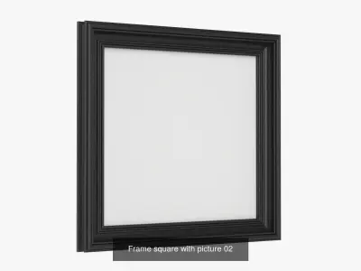 Wooden Frame Mockup Landscape 3D Model Collection