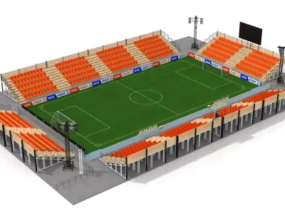 Outdoor BasketBall Stadium 3D model