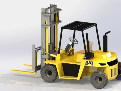 Forklift Low-poly 3D model