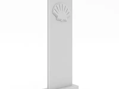 3D Gas Station Sign Model Low-poly 3D model